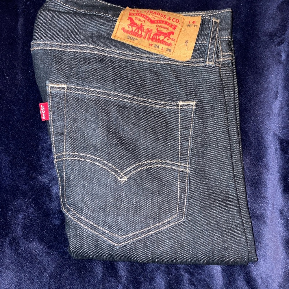 Levi's 501 Men's Black Dark Denim Jeans